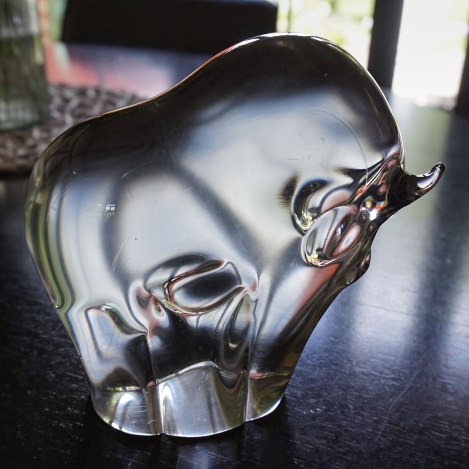 Kunst Livio Seguso Murano stier glassculptuur, 1970 photo