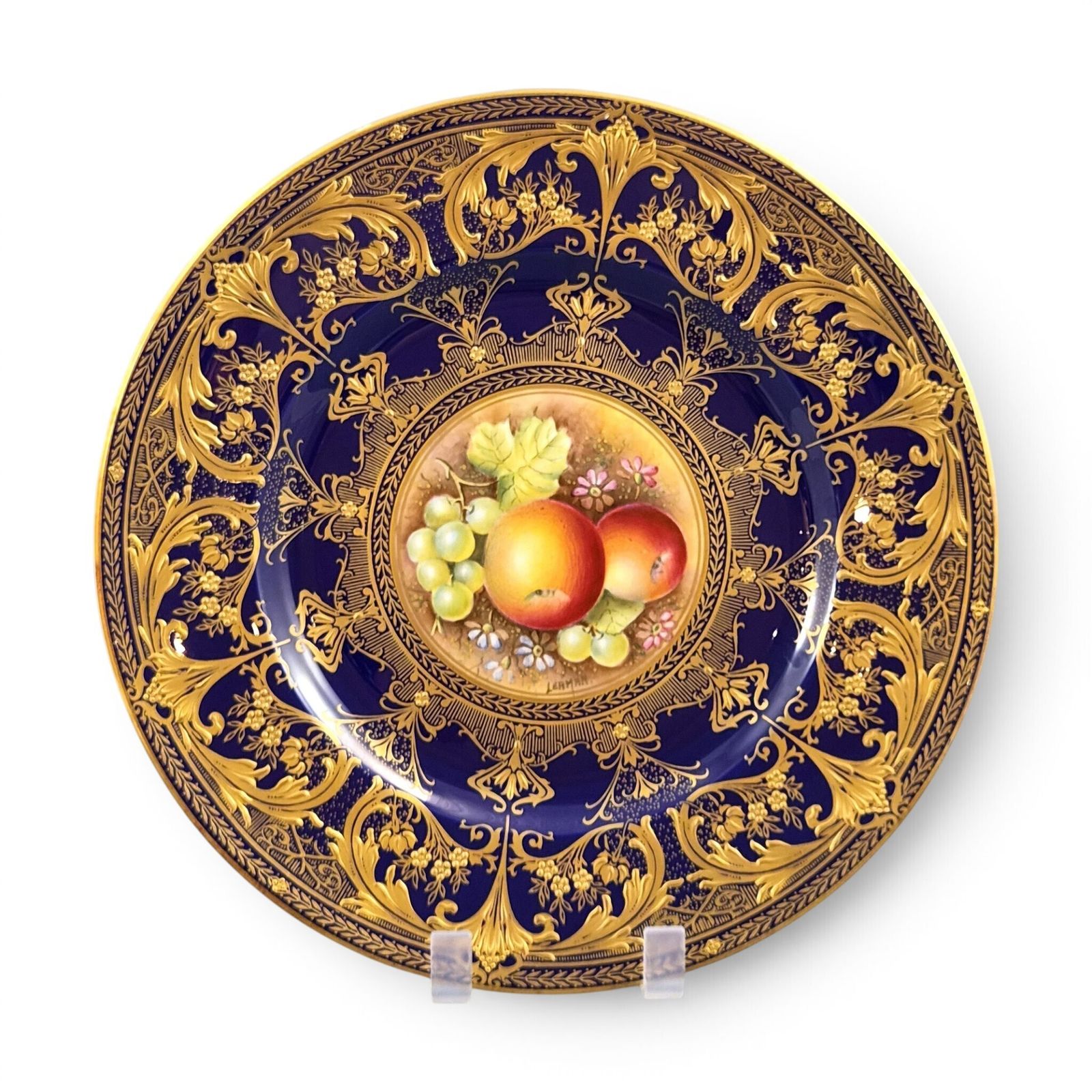 Royal Worcester Brian Leaman Painted Fruit bord, ca. jaren 1970