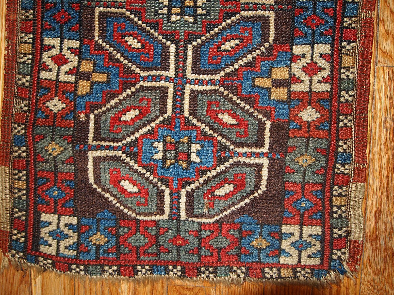 Tapis Yastik turc d'époque, fait main, 45 cm x 91 cm, années 1880 photo 1430.0