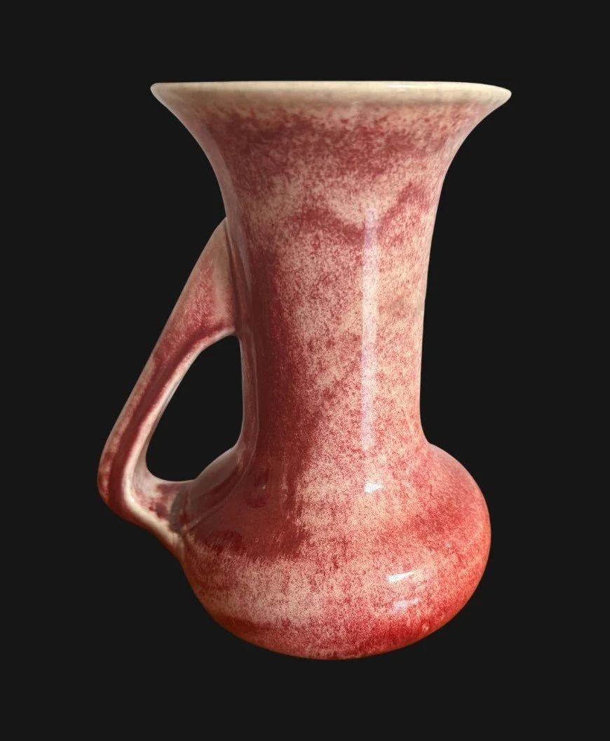 Ruskin High Fired Handled Vase photo for sale