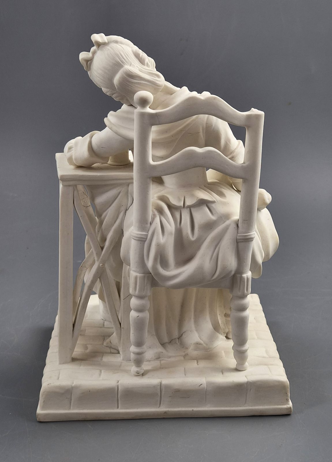 Old Paris Parian figuur van La Dormeuse naar Michel Victor Acier, ca. 1850-1880 photo Woonaccessoires
