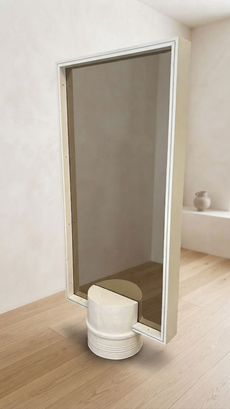 photo for sale Mid Century Modern Double Sided Hall Stand With Mirror & Coat Hooks, 1960s, Europe
