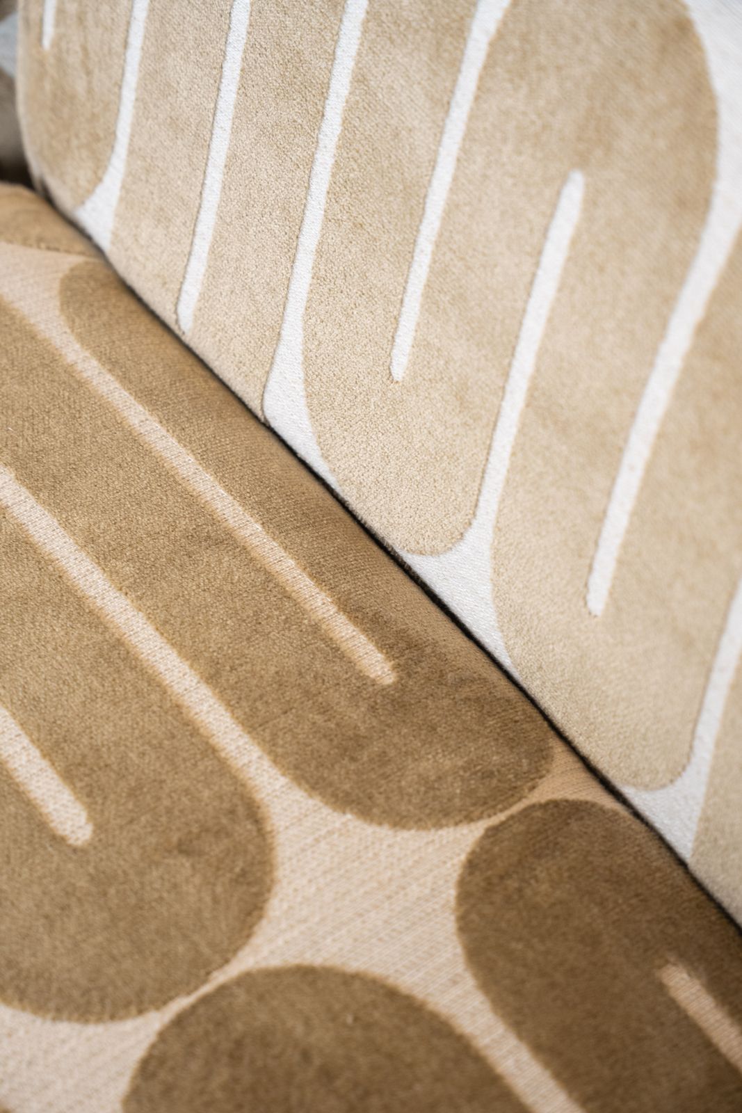 photo buy Exclusieve Vintage Modulaire Bankenset in Geometrische Velvet Stof