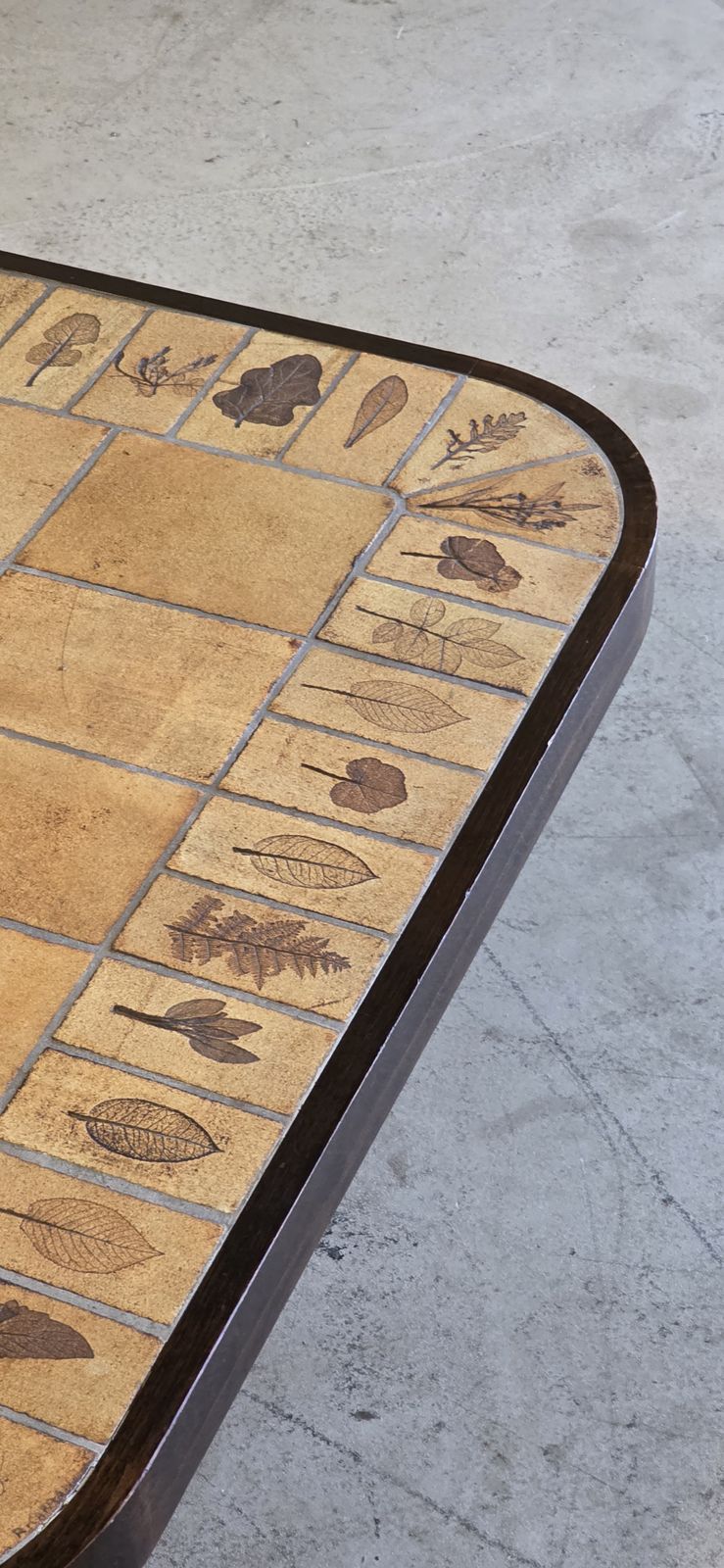 Table basse ovale Herbarium, par Roger Capron, années 1970 photo 1316.0