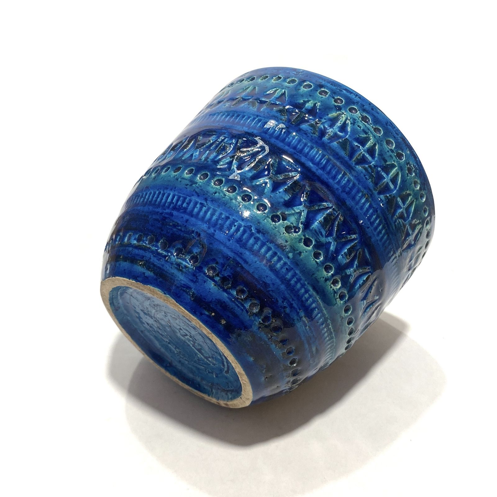Bitossi Rimini Blu Planter van Aldo Londi, Mid-Century Modern Italiaans blauw aardewerk photo 74.99