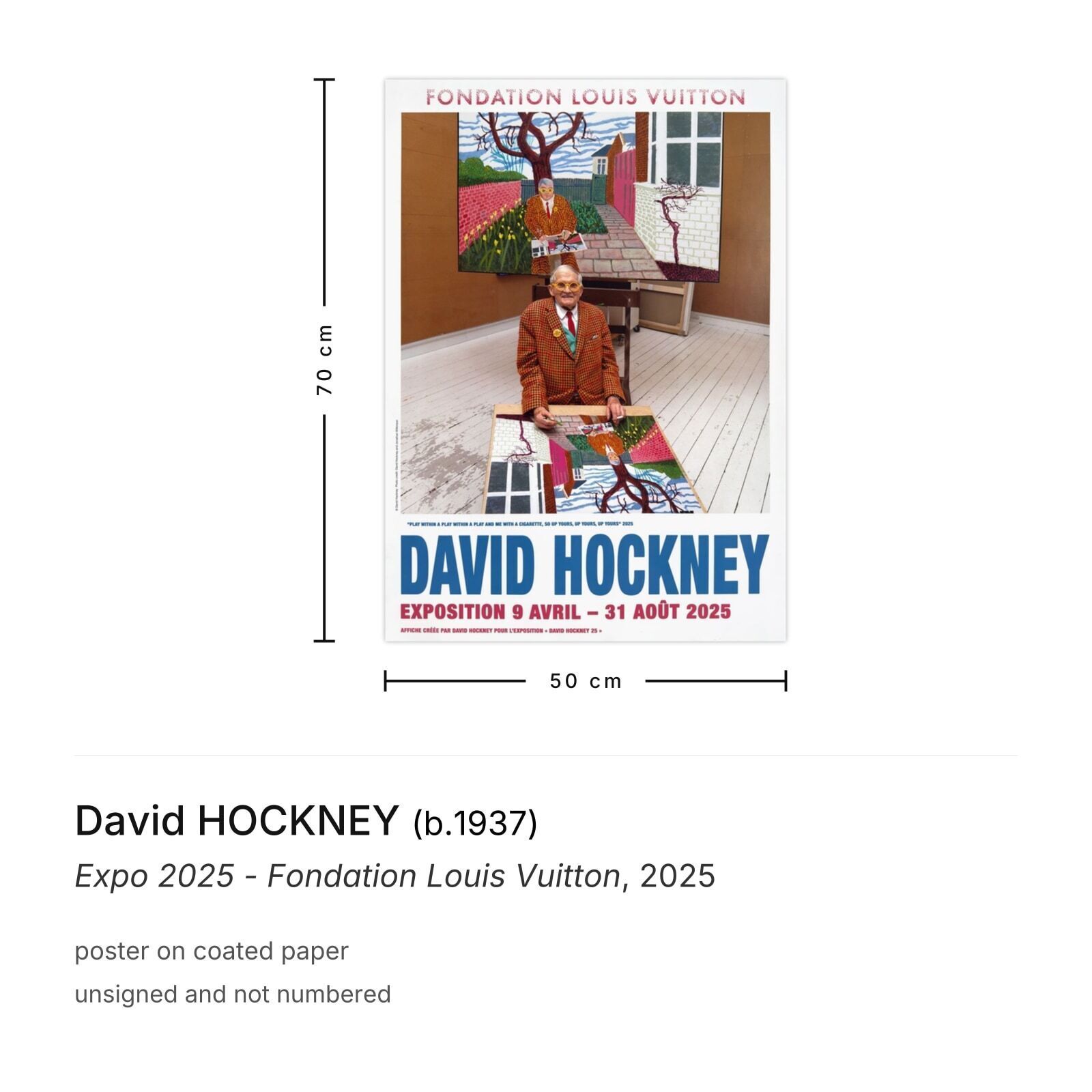 David Hockney Poster Expo 2025   Fondation Louis Vuitton photo furniture