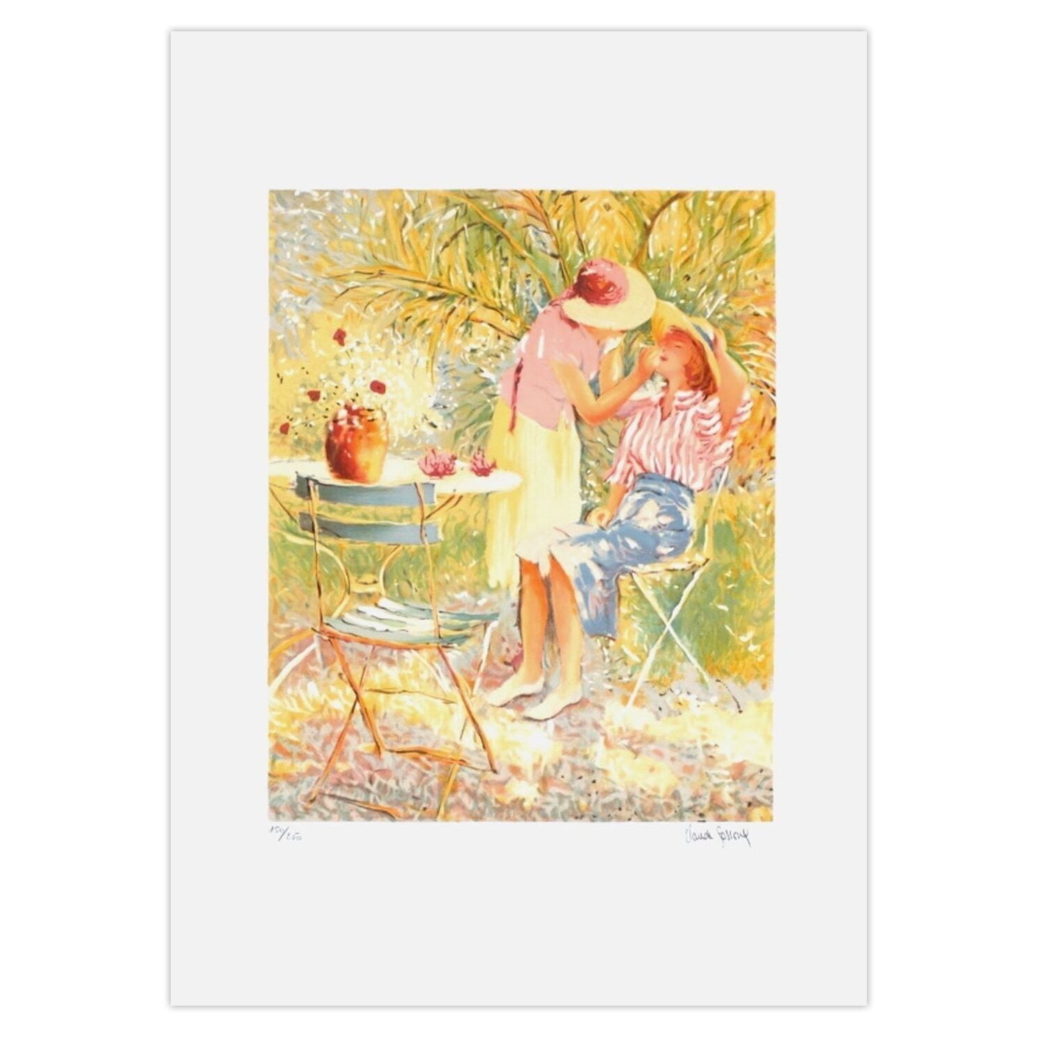 Claude Fossoux Gesigneerde Lithografie Complicité 1990