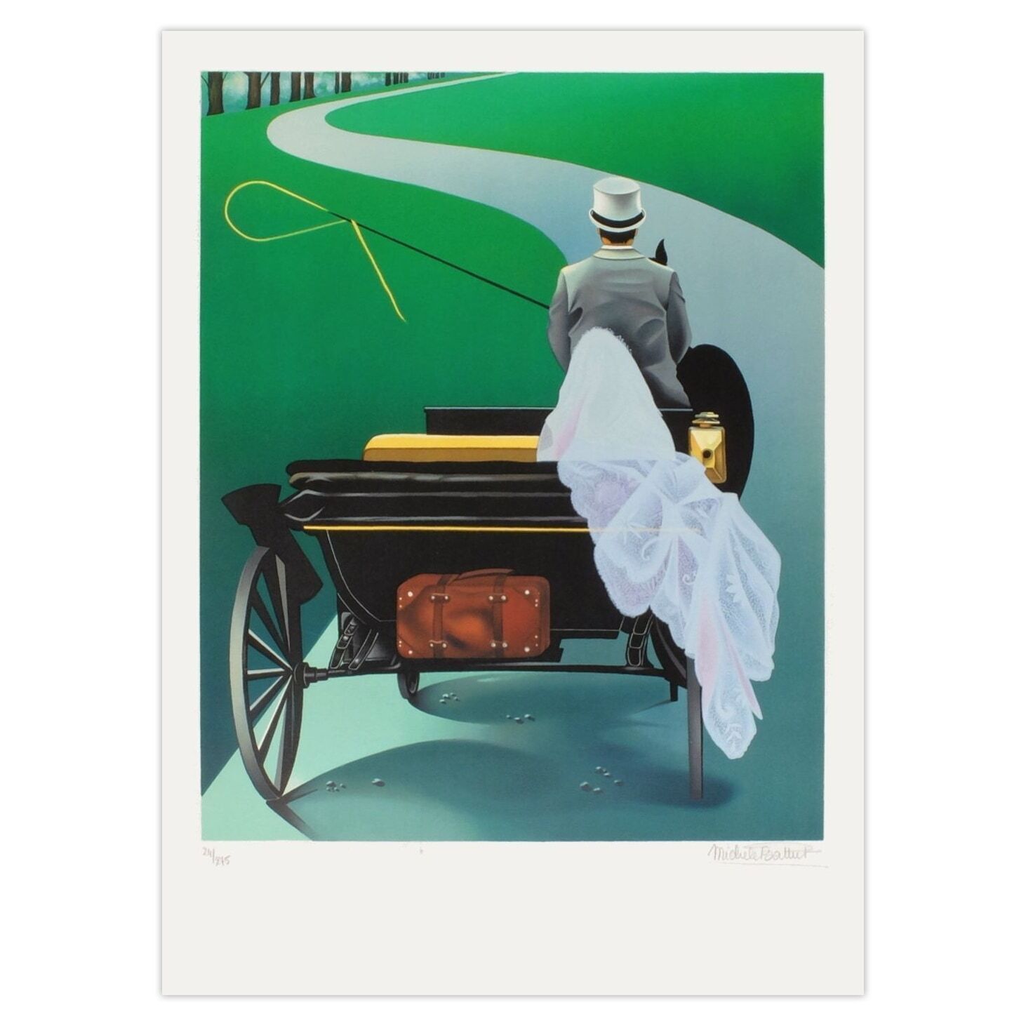Michèle Battut Gesigneerde Lithografie La Mariée