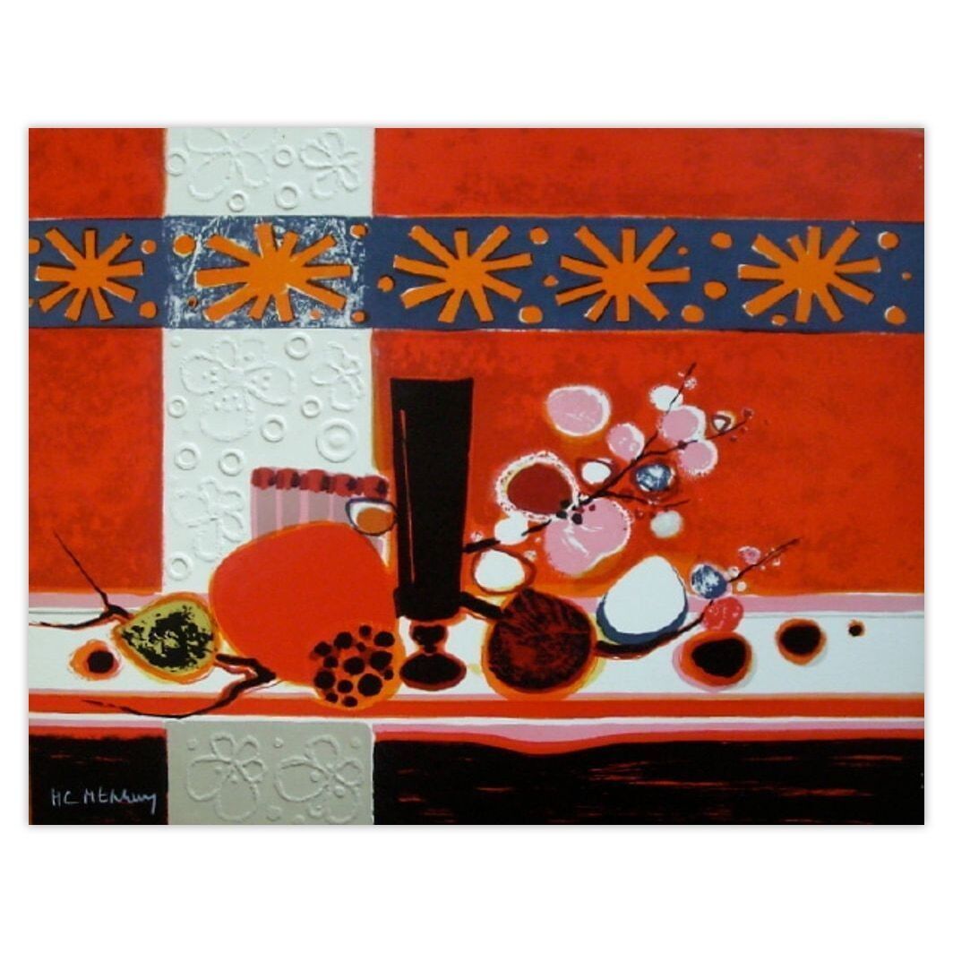 Frédéric Menguy Signed Lithograph 1973   Le Verre Noir II