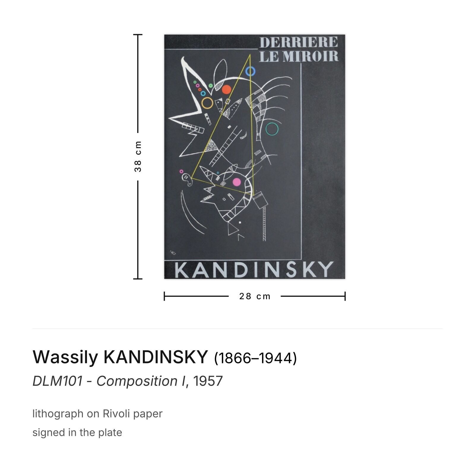 Wassily Kandinsky Lithografie Dlm101 Composition I 1957 photo furniture