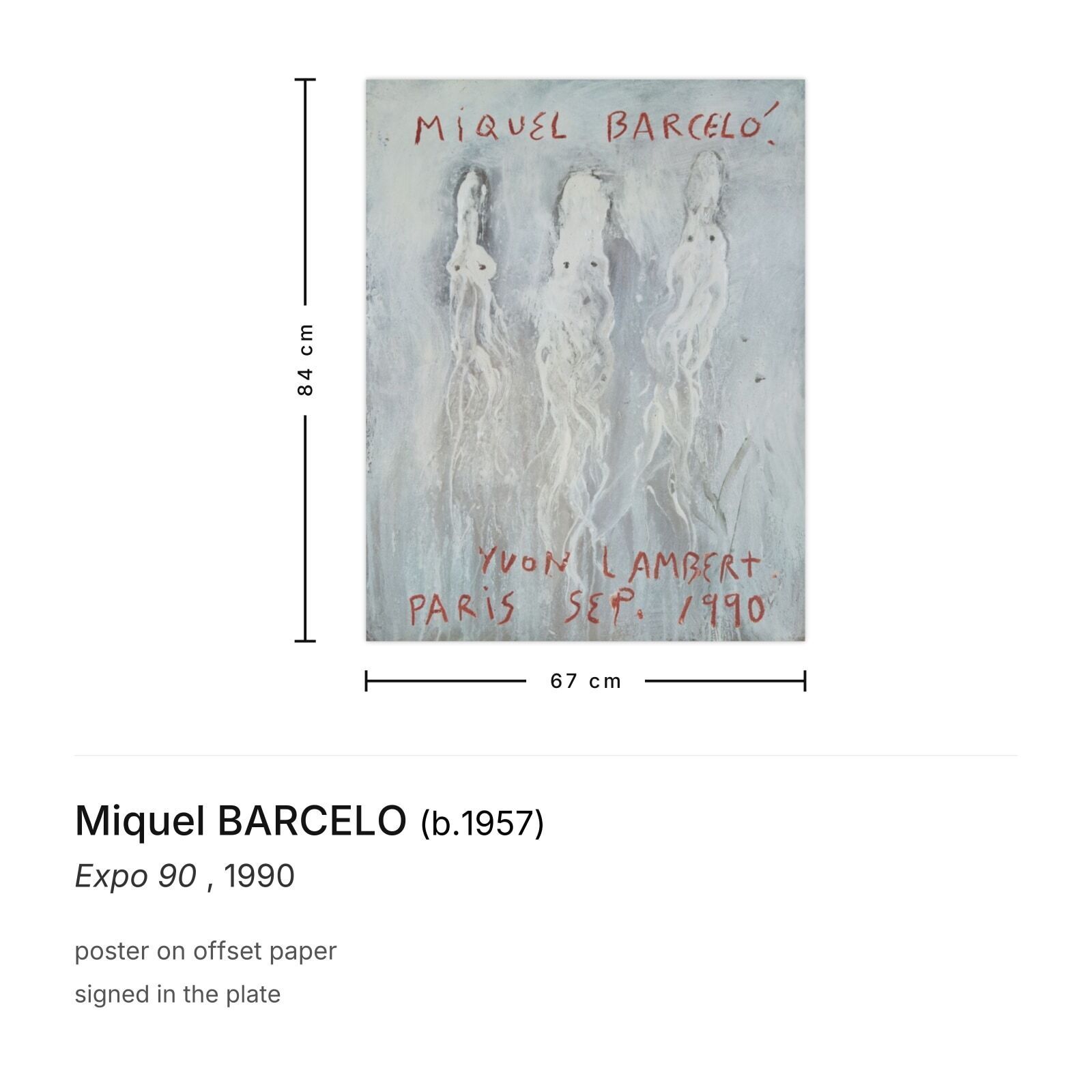 Miquel Barcelo Poster Expo 90 photo furniture