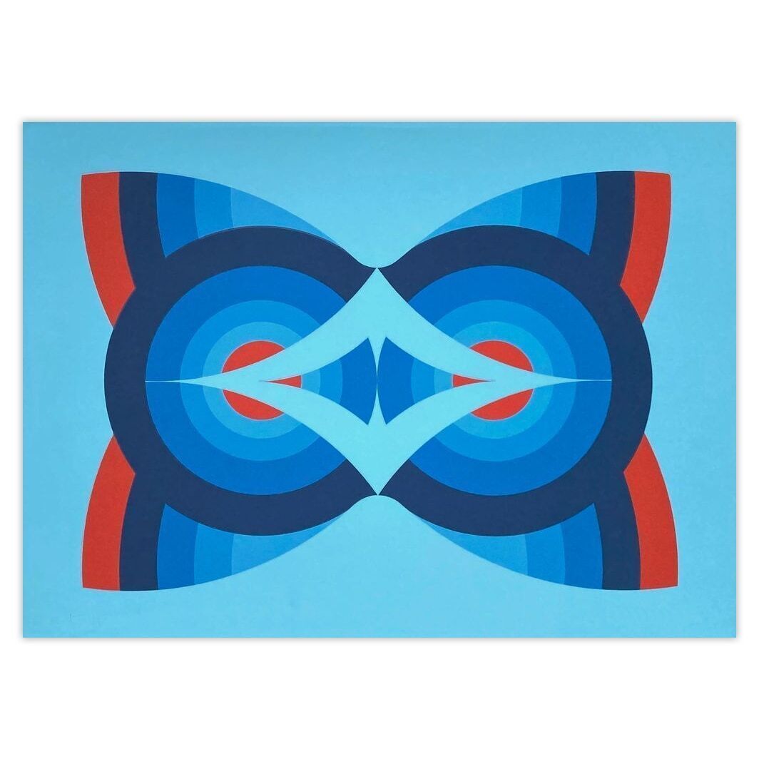 Marylène Denoval Screenprint Papillon 1972