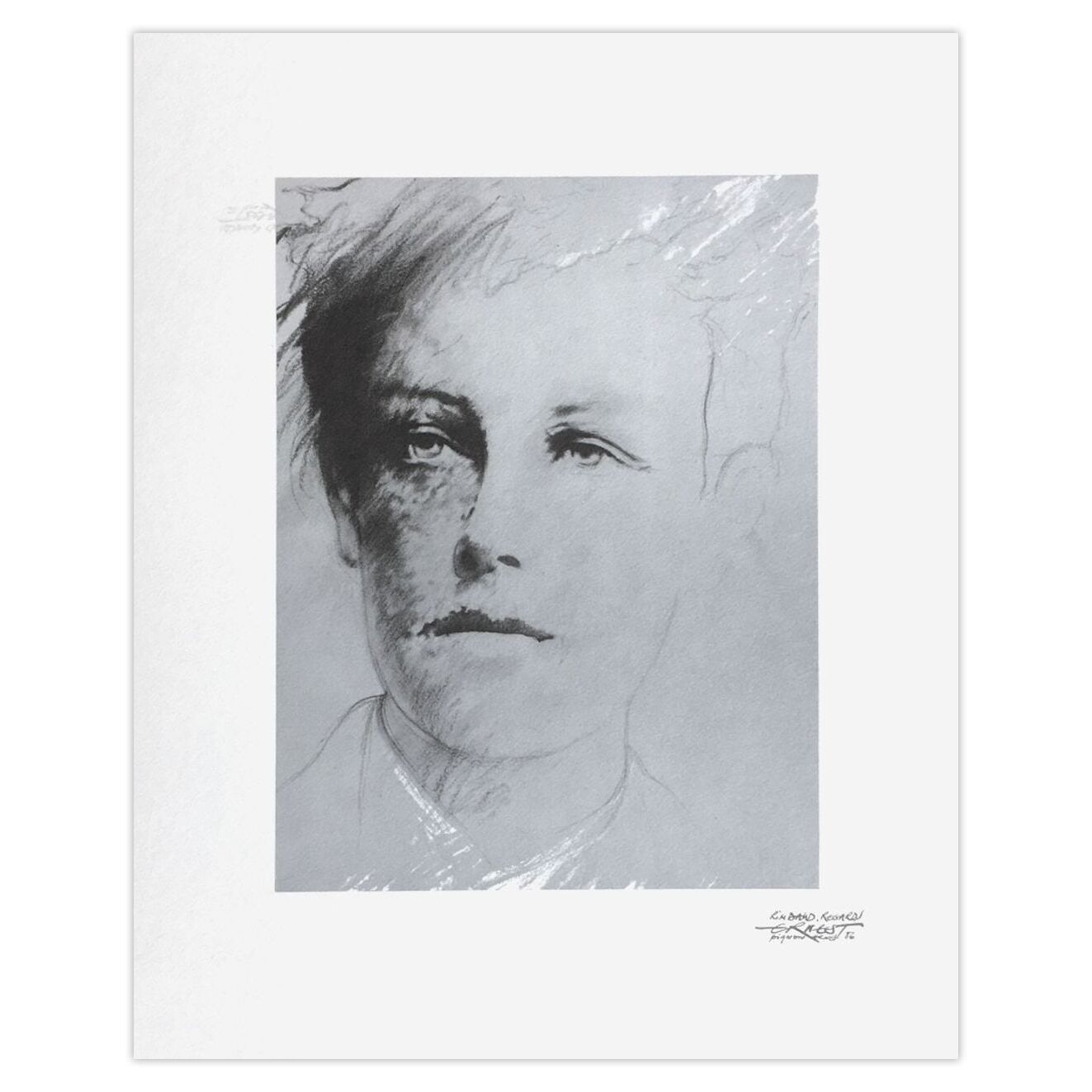 Ernest Pignon Ernest Lithografie Rimbaud Variations XIII 1986