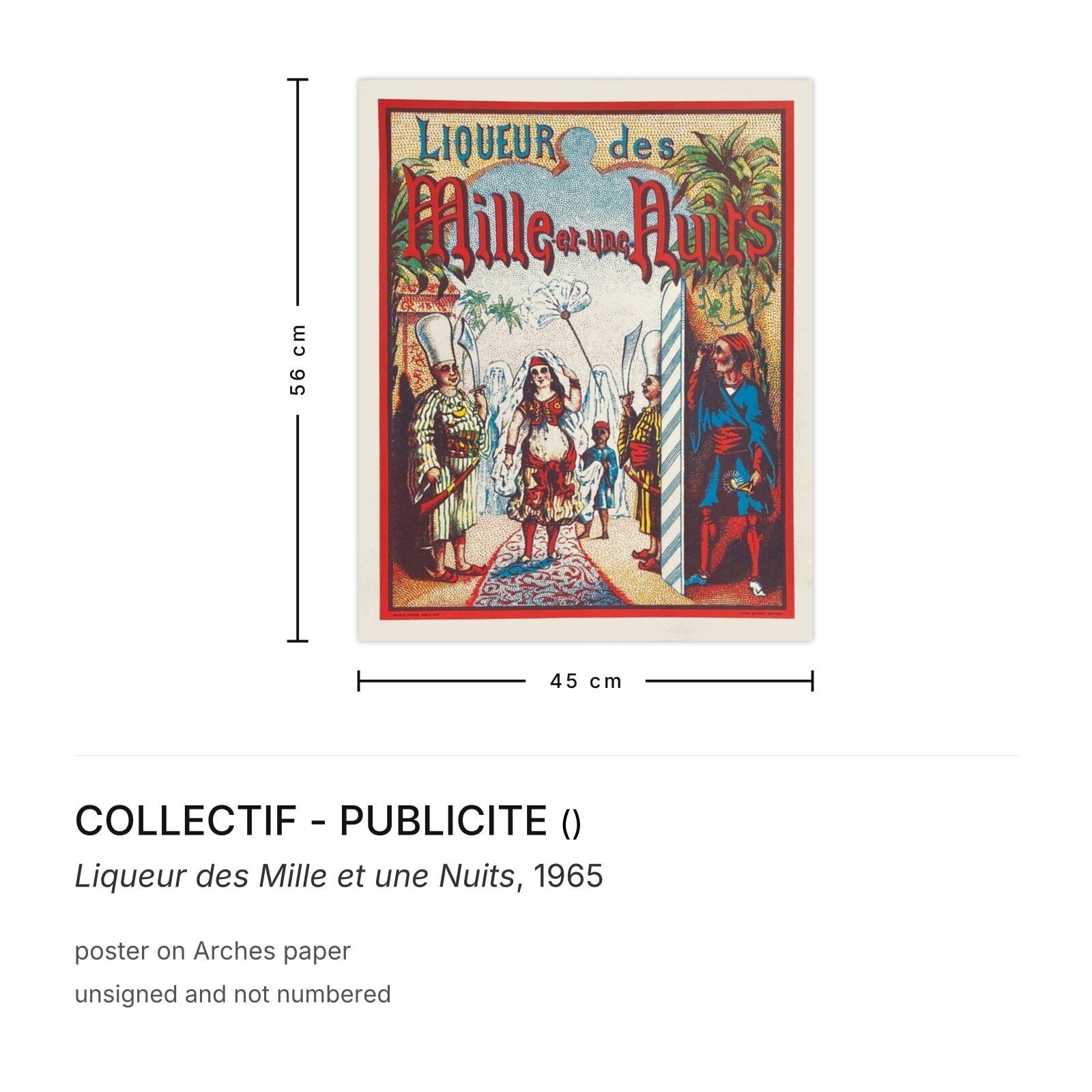 Collectif   Publicite Poster Liqueur Des Mille Et Une Nuits 1965 photo furniture
