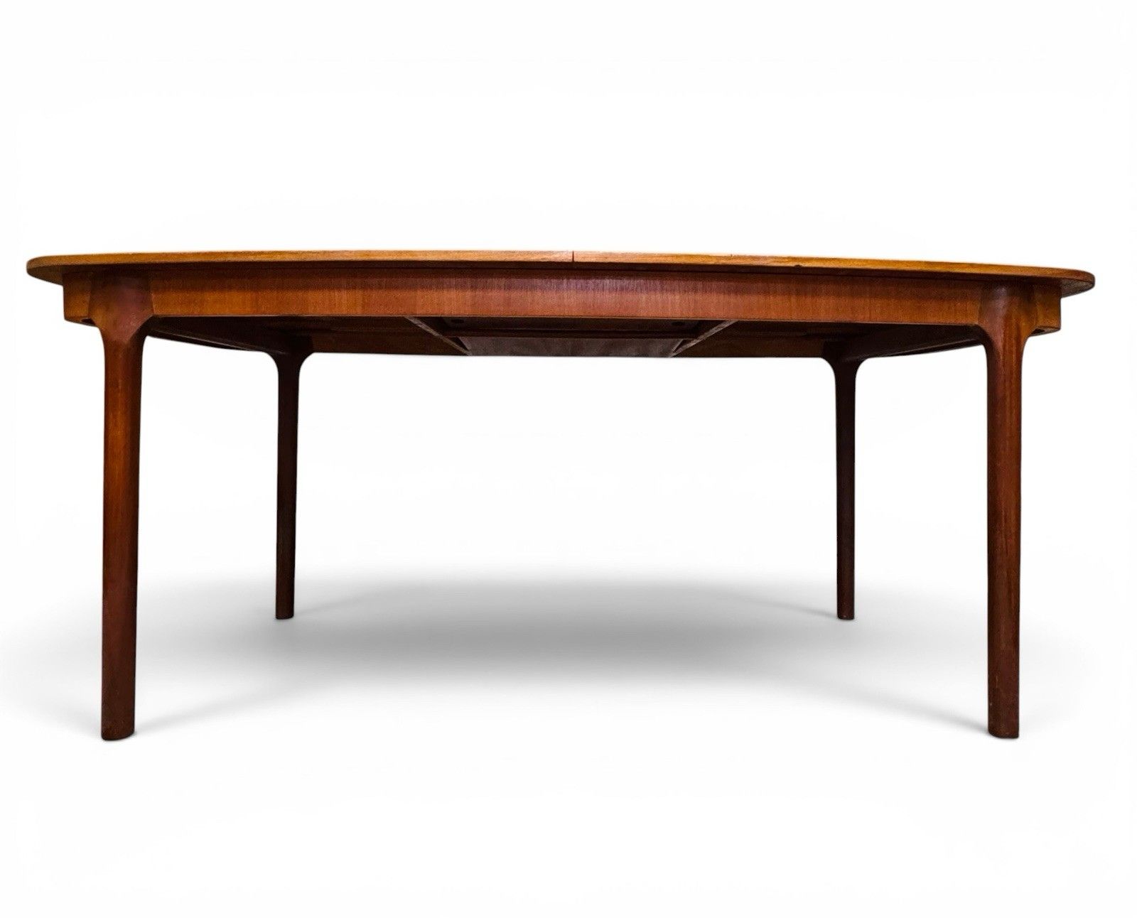 photo furniture McIntosh Teak Oval Dining Table And Matching Six Dining Chairs Space Saver Rare