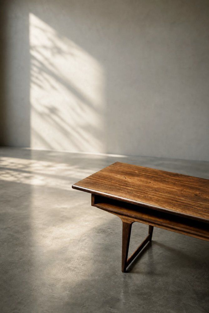 photo for sale Mid Century Modern Danish Rosewood Coffee Table With Shelf, 1960s