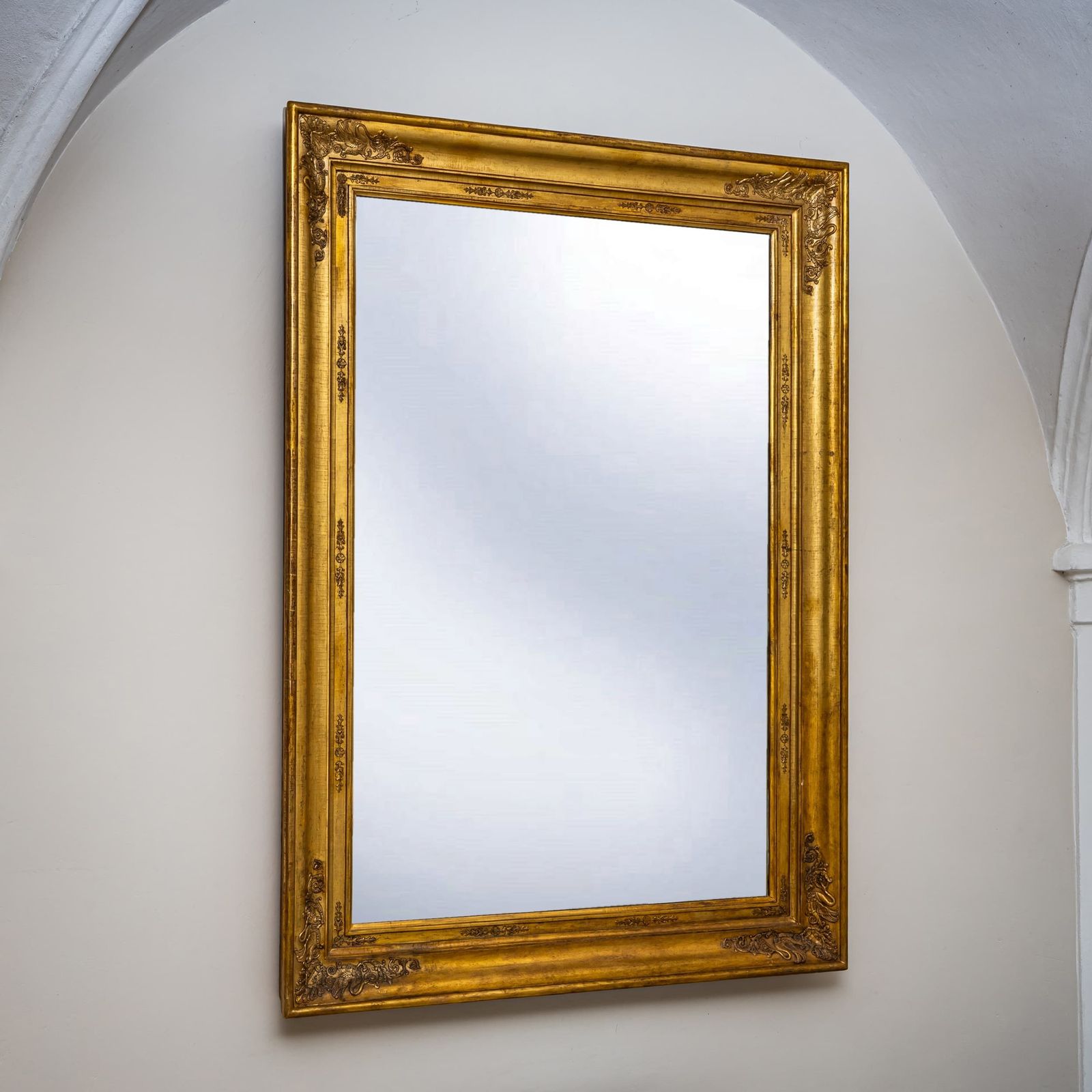 photo for sale Grote vergulde Empire wandspiegel, begin 19e eeuw