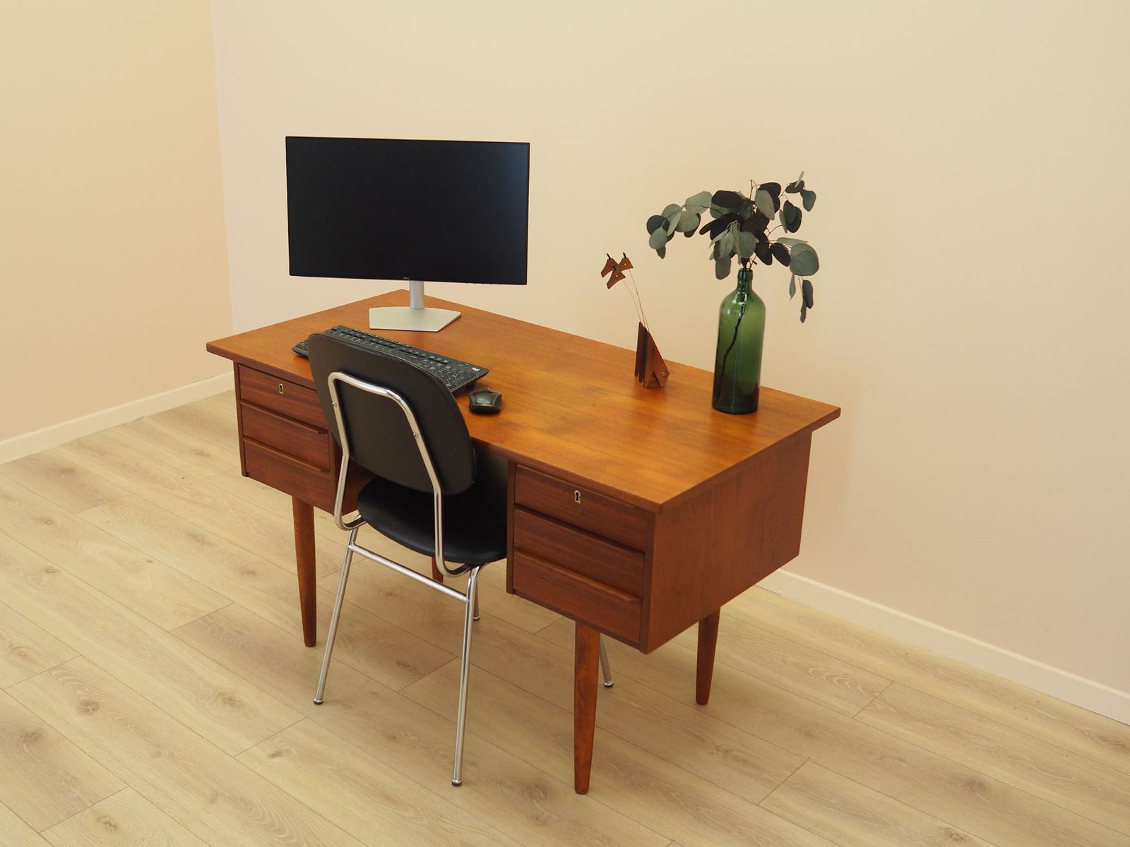 Teakhouten bureau, Deens design, jaren 1970, gemaakt in Denemarken photo Meubels