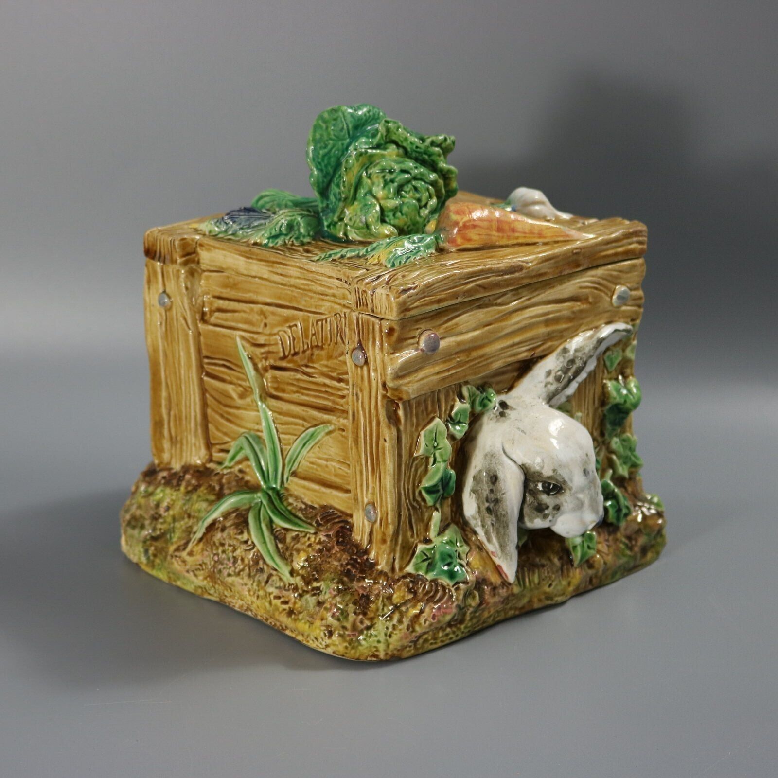 Brown Westhead Moore & Co Rabbit Box And Cover photo vintage
