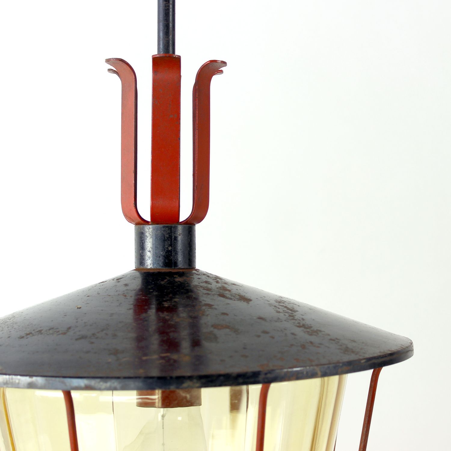photo for sale Vintage Ceiling Pendant Railway Light, Czechoslovakia 1940s