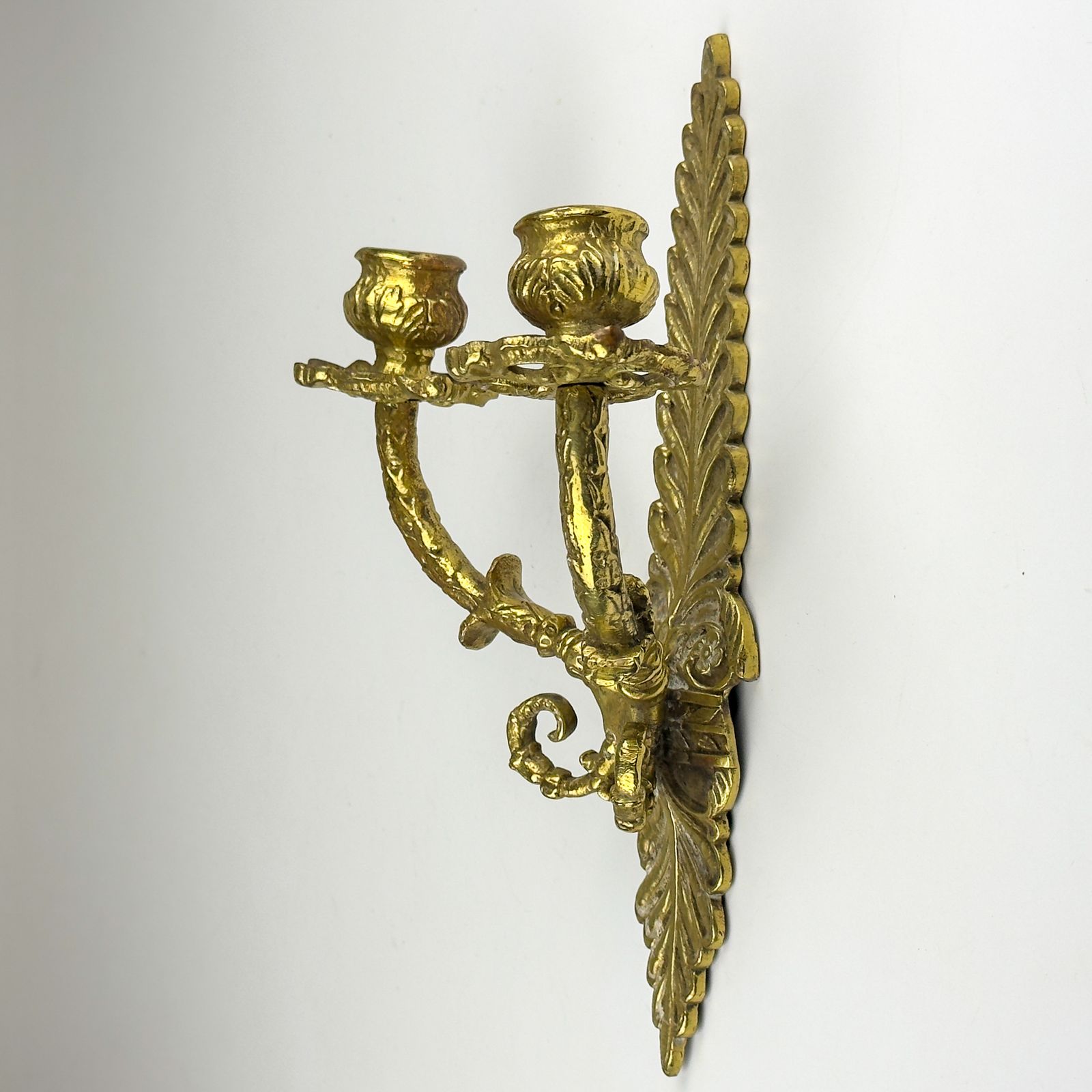 photo vinterior Antiek Empire bronzen wandkandelaar, Italië, eind 19e eeuw