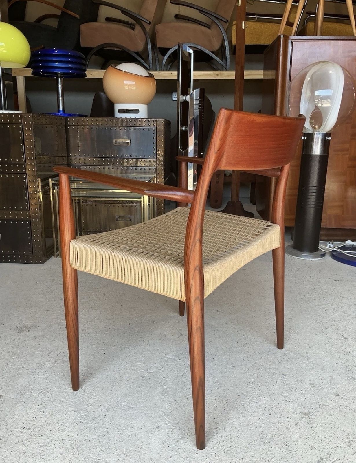 Danish Modern Chair By Enjar Larsen & Bender Madsen For Willy Beck, Mid Century Style photo 685.0