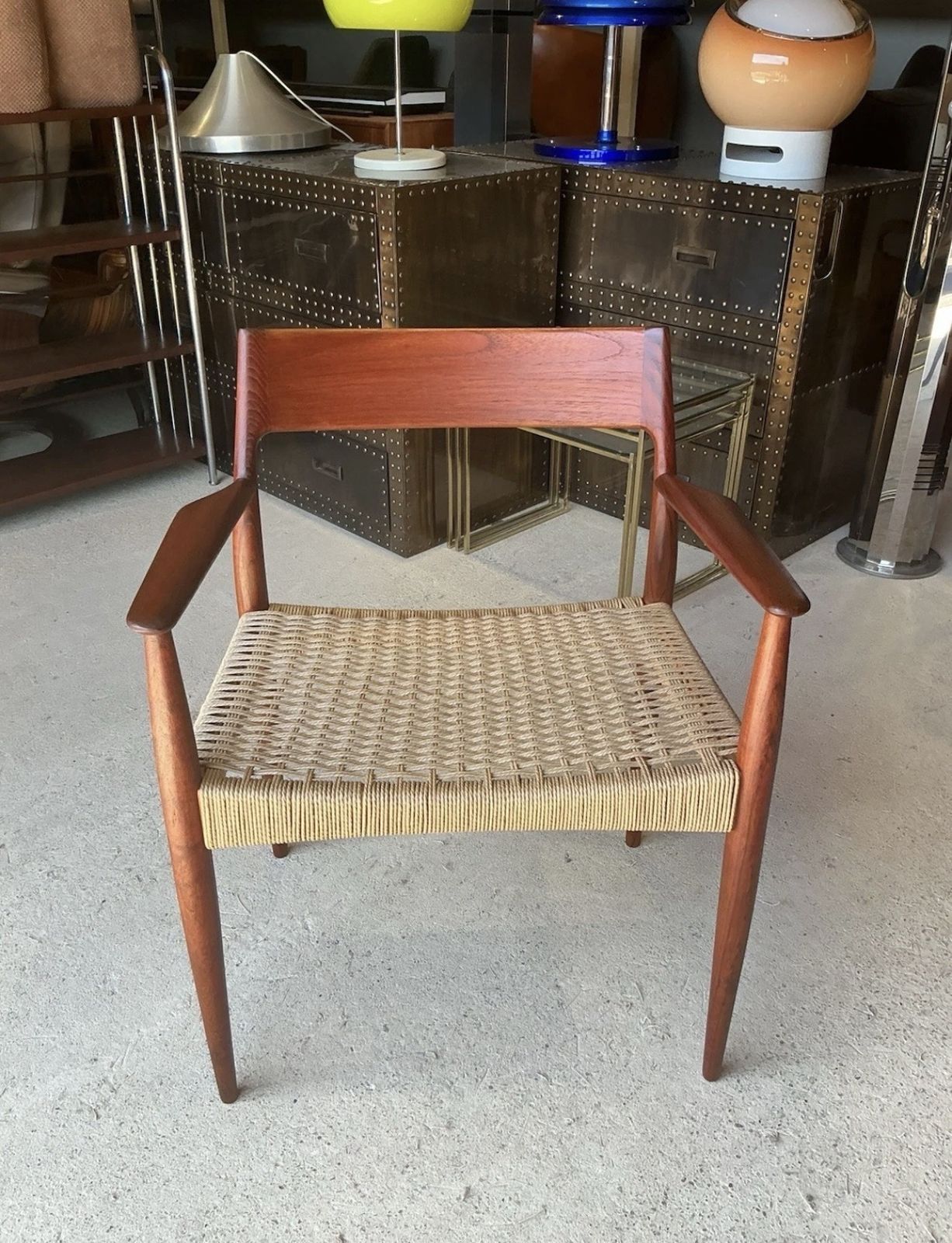 Danish Modern Chair By Enjar Larsen & Bender Madsen For Willy Beck, Mid Century Style photo vinterior
