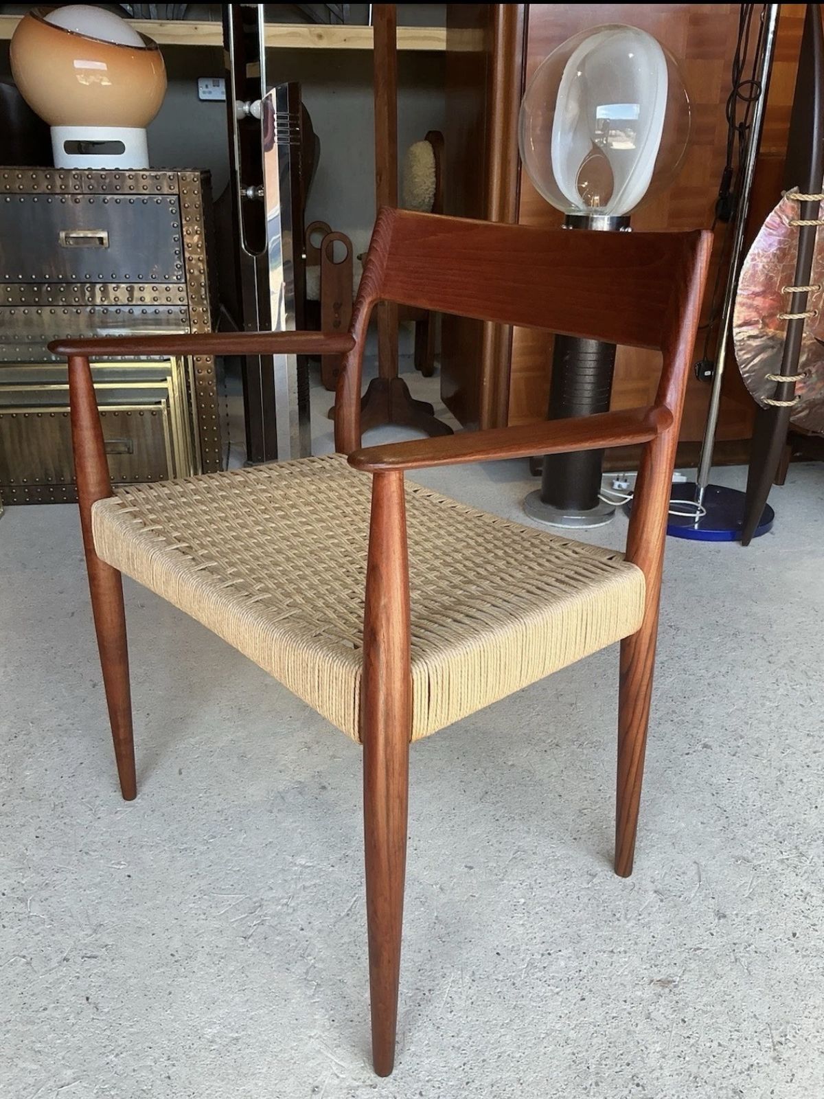 685.0 Danish Modern Chair By Enjar Larsen & Bender Madsen For Willy Beck, Mid Century Style photo