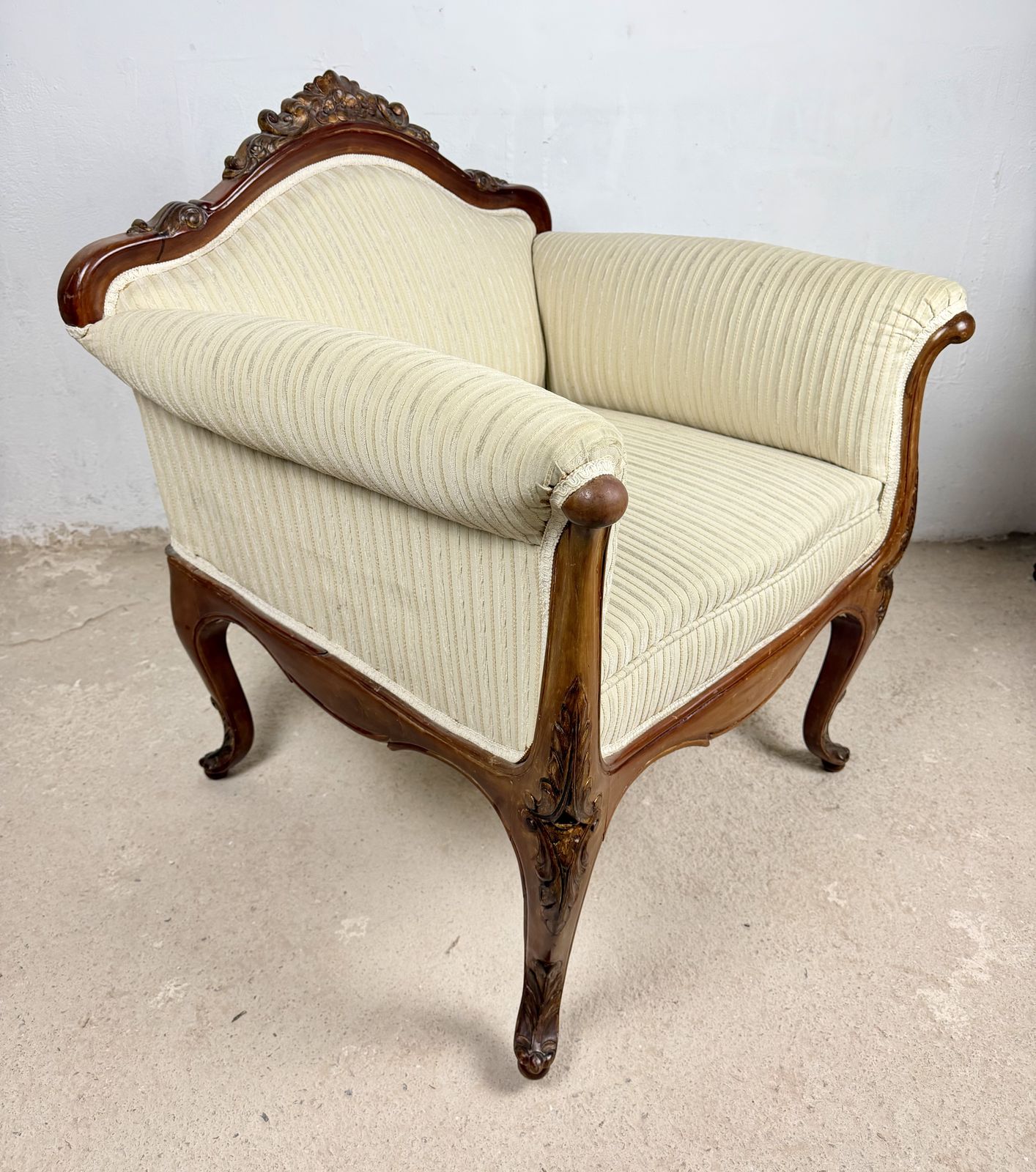 Furniture Pair Of French Louis XV Style Armchairs, 1960s photo