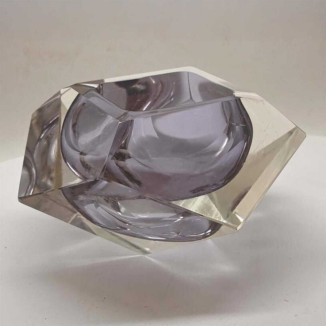 1960s Big Rare Color Ashtray Or Catch All In Murano Glass By Flavio Poli For Seguso. 15cm. / 5.90 Inches photo vinterior
