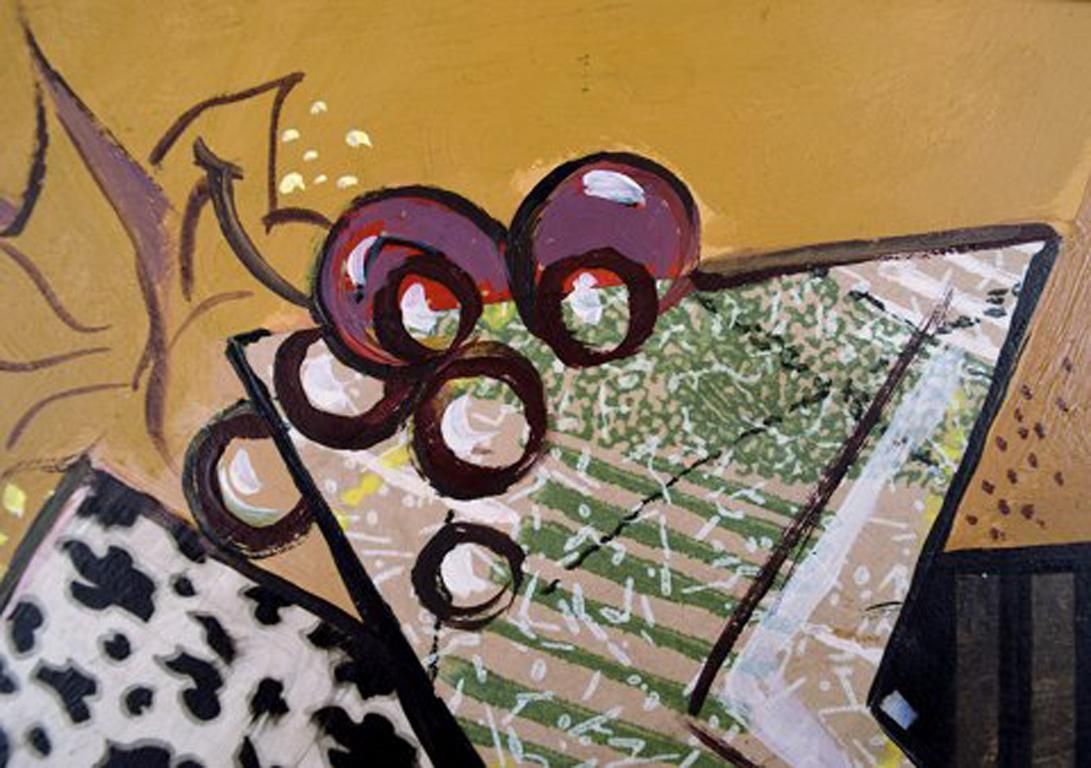 Gouache On Plate, Still Life, Constructivist School, Circa 1915 photo for sale