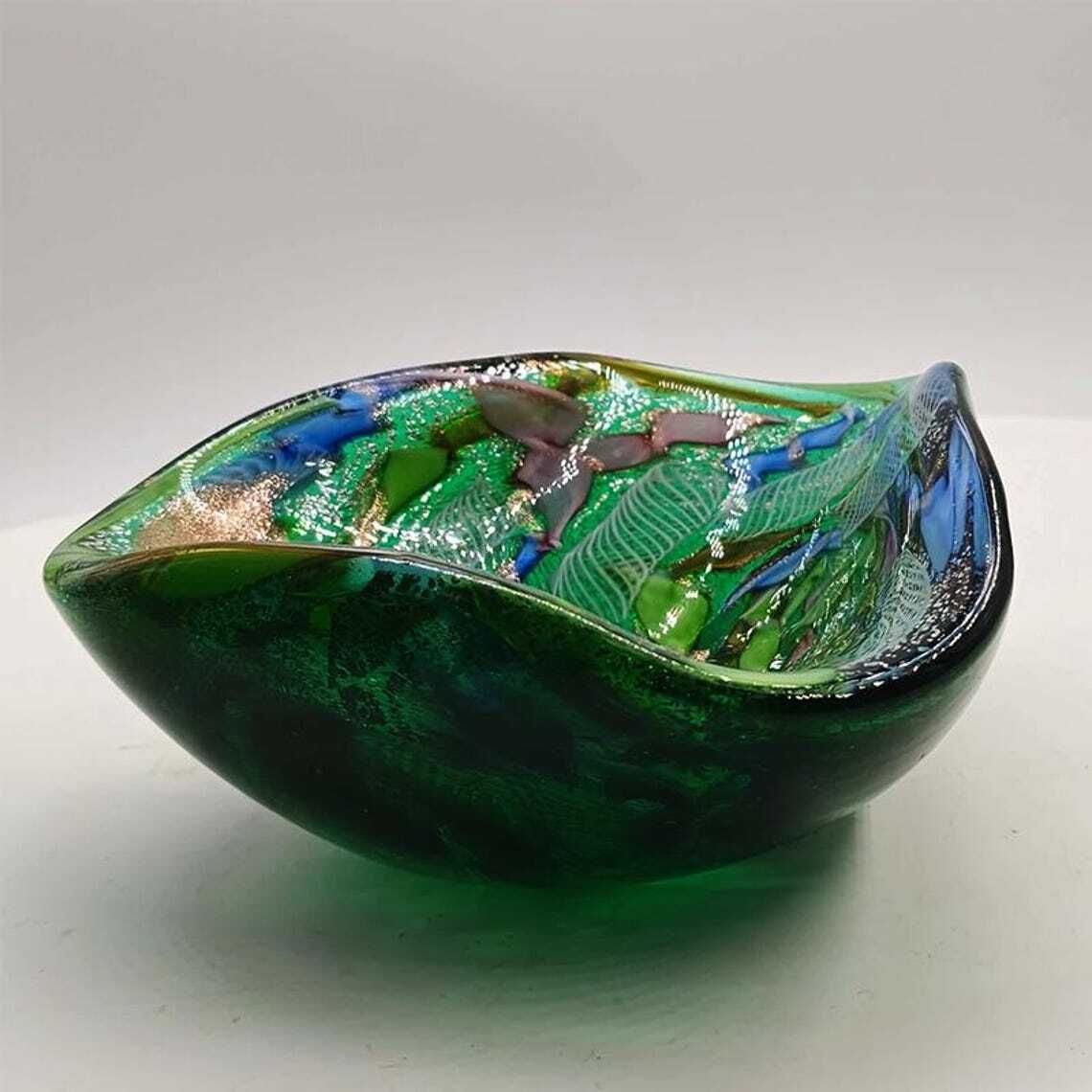 1950s Stunning Ashtray In Murano Glass By Dino Martens   Tutti Frutti. Made In Italy. 13cm. / 5.11 Inches photo buy