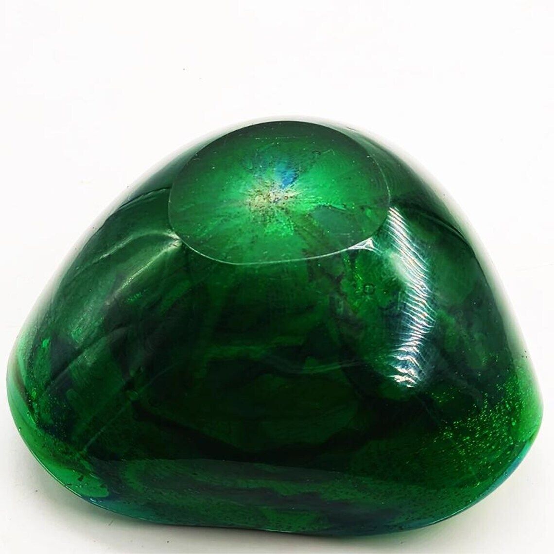 232.0 1950s Stunning Ashtray In Murano Glass By Dino Martens   Tutti Frutti. Made In Italy. 13cm. / 5.11 Inches photo