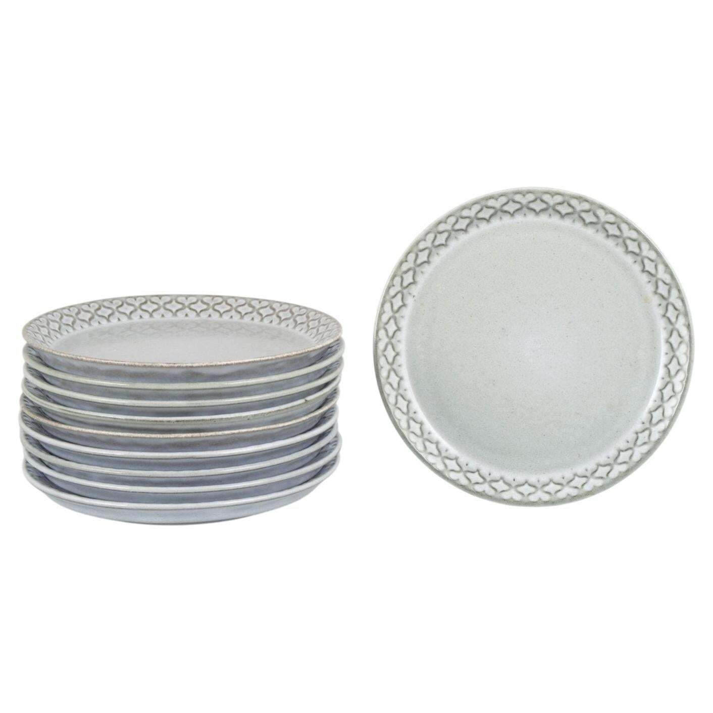 Jens Harald Quistgaard For Kronjyden / Bing & Grøndahl. Set Of Ten Side Plates.