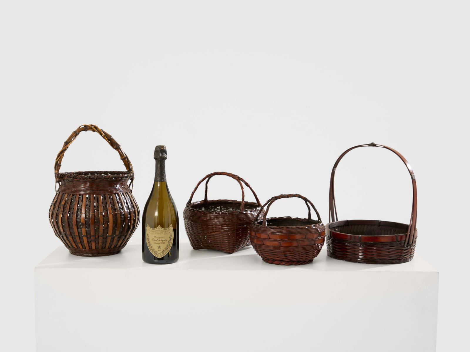 Décoration Ensemble de paniers Ikebana en bambou Maeda Chikubōsai, période Meiji photo