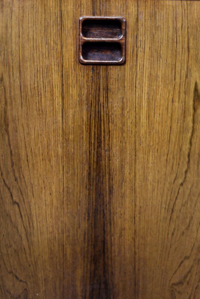 photo for sale Mid-Century Modern Scandinavisch rozenhout highboard met bar van Æ. Jensen & T. Mølholm, jaren 1960