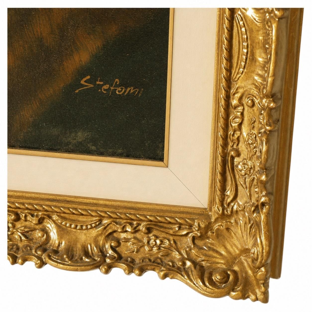 Paar Olieverf Portretten in Historisch Kostuum, Gesigneerd "Stefan" – Eind 19e/Begin 20e Eeuw photo buy