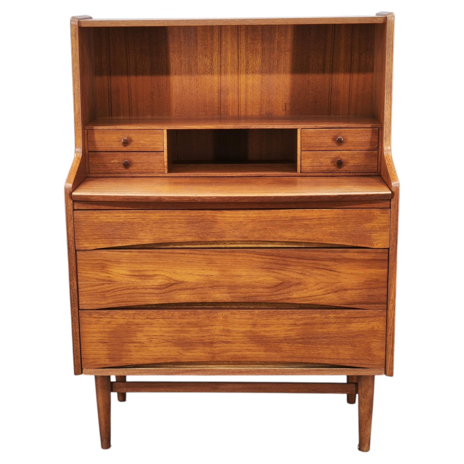Deens Modern Teakhouten Secretaire met Lades, jaren 1960