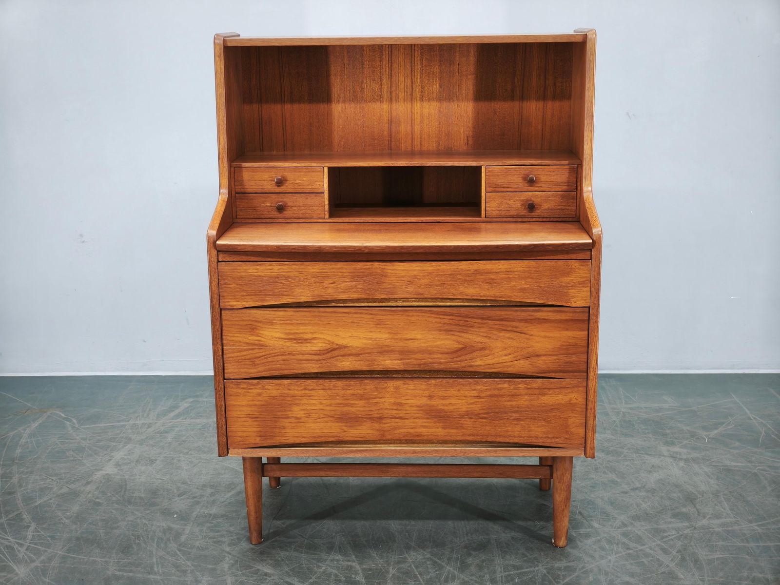 Deens Modern Teakhouten Secretaire met Lades, jaren 1960 photo furniture