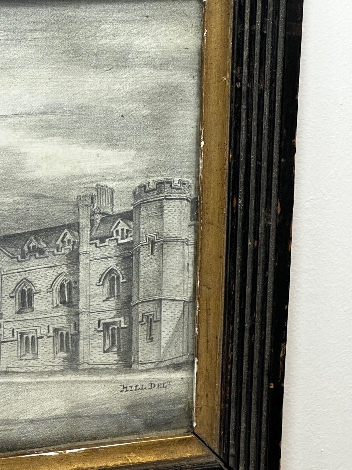 Tekening Gisborne Court Peterhouse Cambridge in de stijl van Joseph Michael Gandy photo Kunst