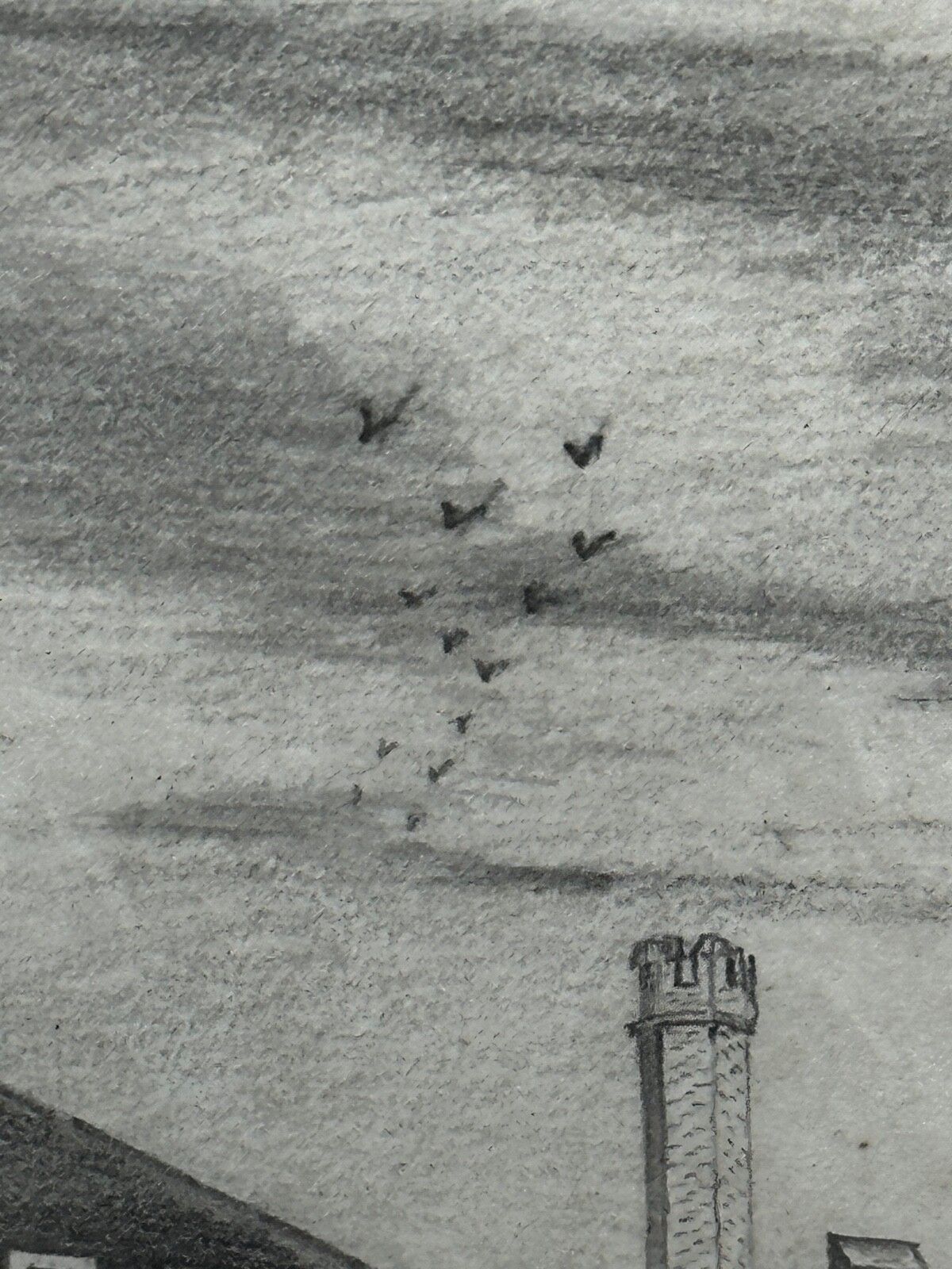 2600.0 Drawing Gisborne Court Peterhouse Cambridge In The Manner Joseph Michael Gandy photo