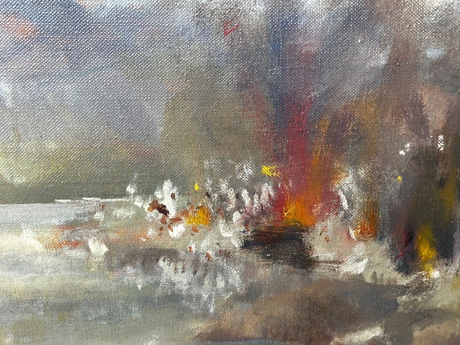 Art Oil Painting Military Battle Kam Dakkha 2nd Afghan War Signed By Francis Russell Flint photo
