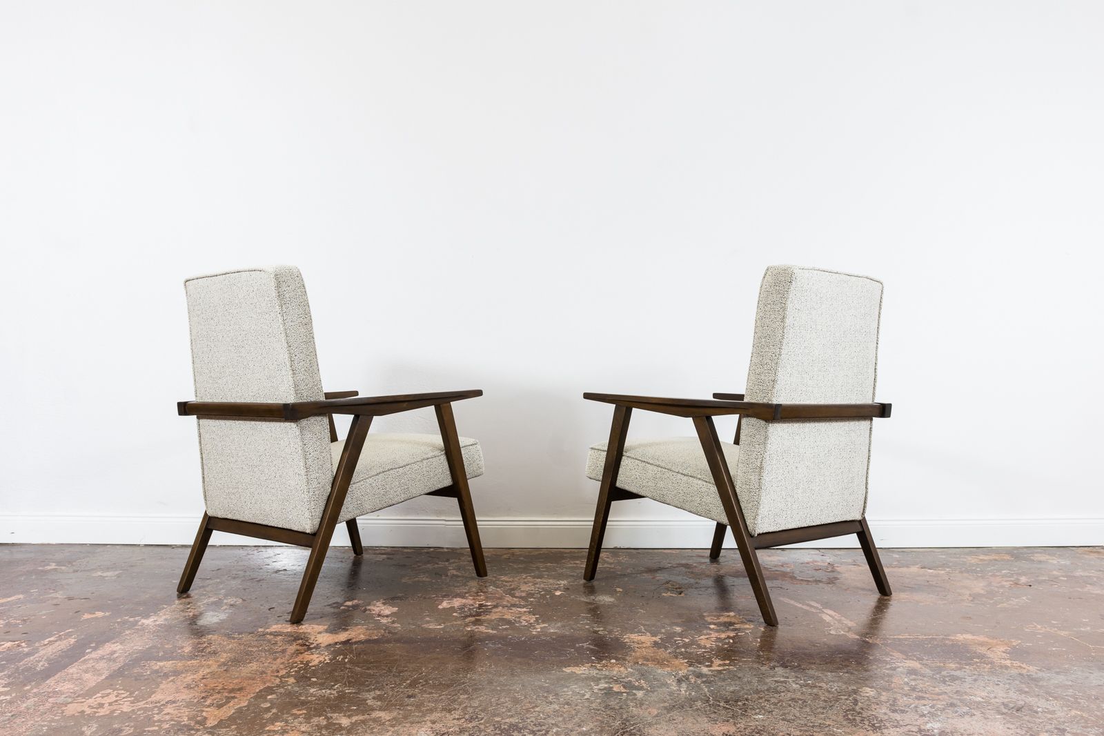 Minimalistische fauteuils, Polen, jaren 1960, set van 2 photo 850.0