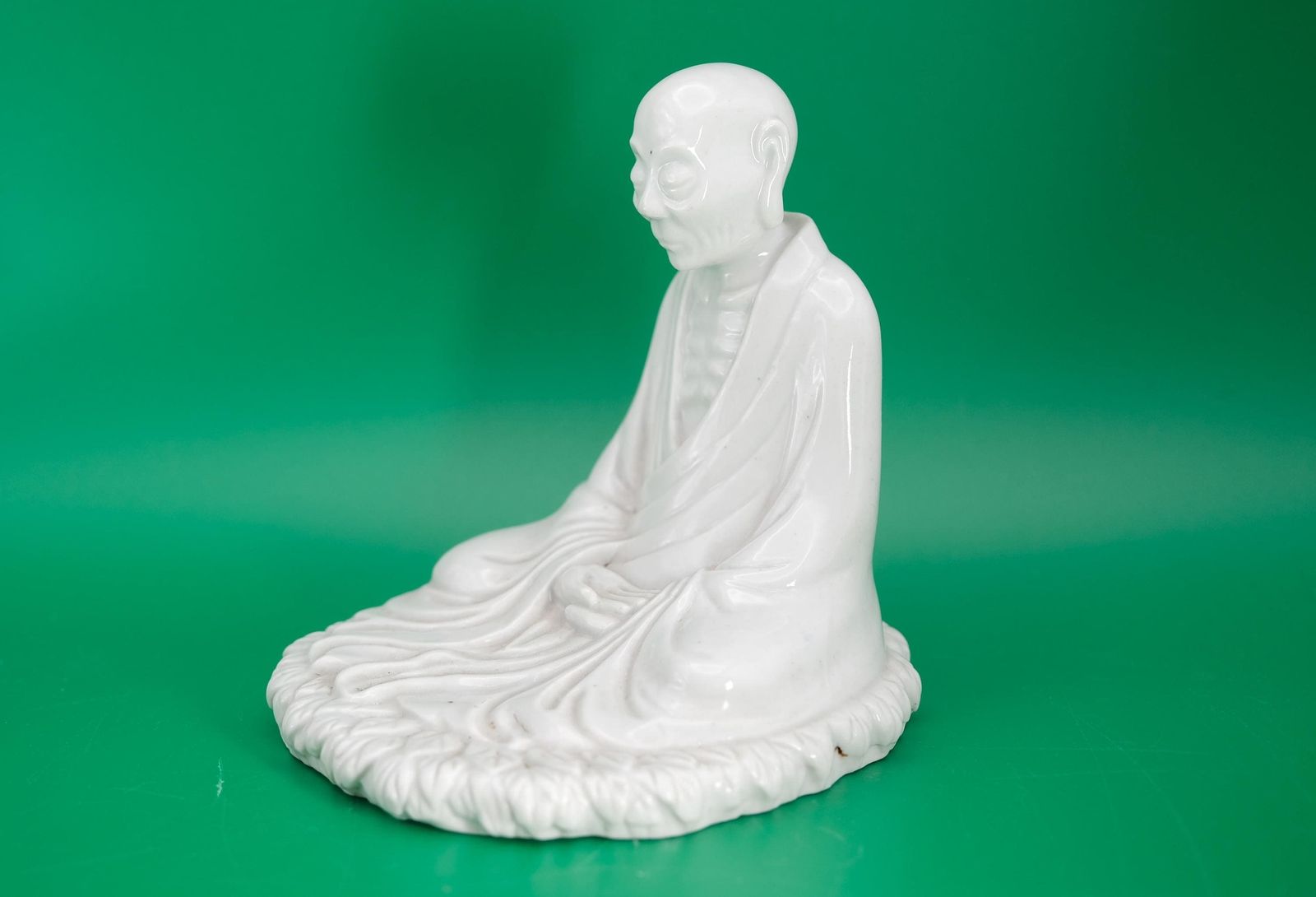 Vintage Blanc de Chine Dehua Porselein Luohan Arhat Figuur Chinese Boeddhistische Monnik photo 160.0