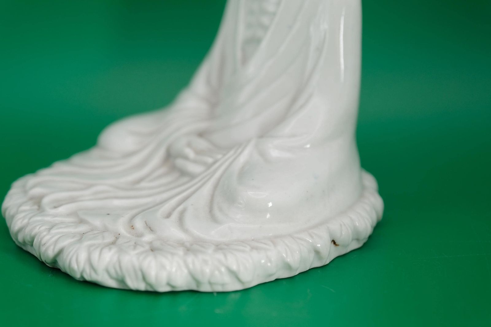 Vintage Blanc De Chine Dehua Porcelain Luohan Arhat Figure Chinese Buddhist Monk photo vinterior