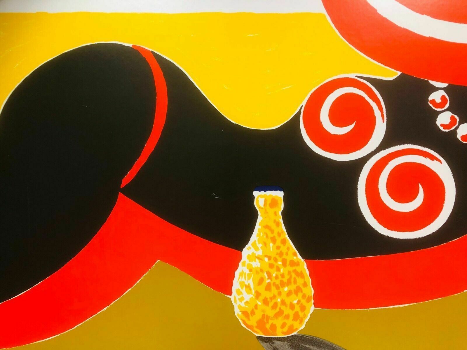 photo for sale Bernard Villemot, ca. jaren 1980 – Orangina – Vintage poster, op linnen gemonteerd op canvas