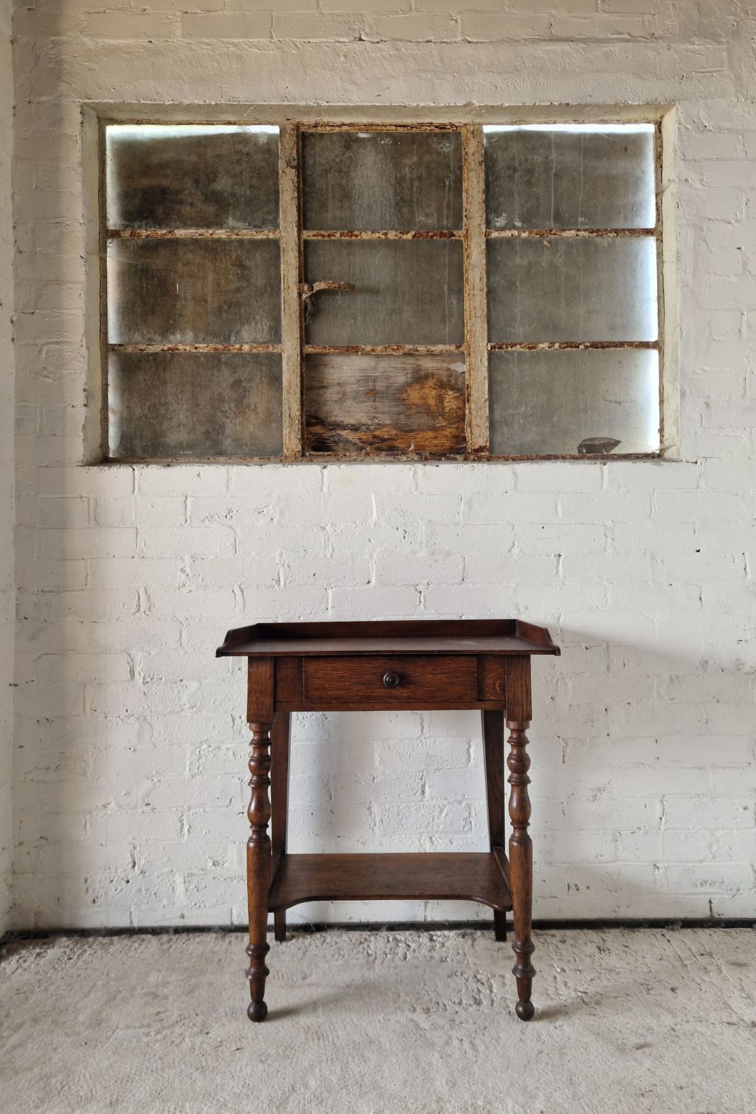French Antique Oak Washstand, 1800s photo furniture