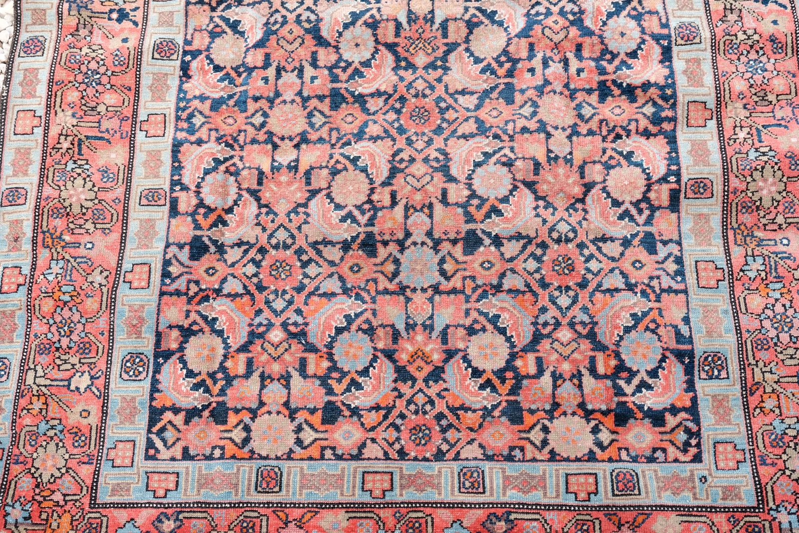 Antique Rug In Two Tone Colours Pinks And Blues photo buy