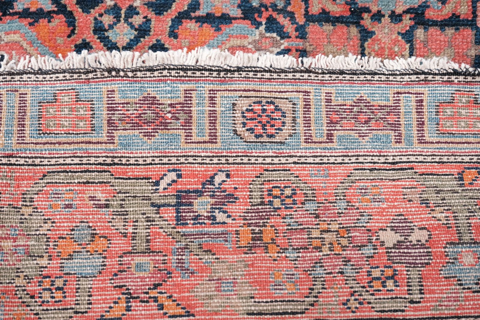 photo furniture Antique Rug In Two Tone Colours Pinks And Blues