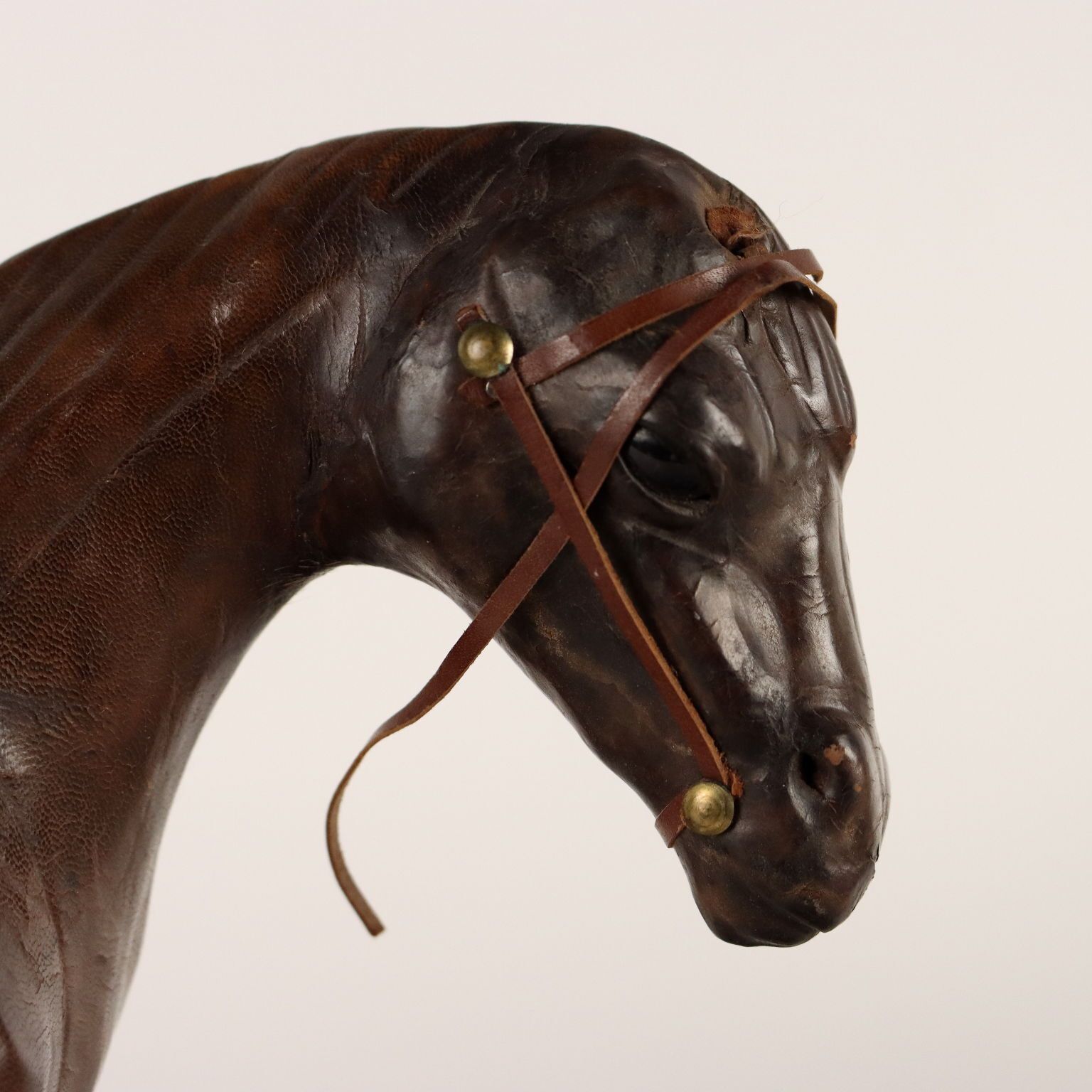 Paard in leer en papier-maché, 19e-20e eeuw photo Kunst